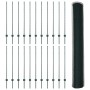 Postes de Cerca 11 pcs Canal U Verde 120 cm Acero, Cerca Hexagonal Verde 1.2x50 m Acero by , fence posts - Ref: Foro24-333675...