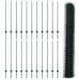 Posts de cerca 11 pcs U-Channel Verde 120 cm Acero, Cerca hexagonal Verde 1.2x50 m Acero by , fence posts - Ref: Foro24-33367...