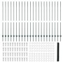 Postes de Cerca 11 pcs U-Channel Verde 150 cm Acero, Cerca Hexagonal Verde 1.5 x 50 m Acero by , fence posts - Ref: Foro24-33...