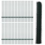Postes de Valla 11 pcs U-Channel Verde 100 cm Acero, Valla Hexagonal Verde 1x100 m Acero by , fence posts - Ref: Foro24-33367...