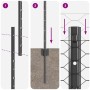 Set de Rejas de Jardín Set de 2 Gris Metal 25 x 1 m Duradero by , fence posts - Ref: Foro24-3336857, Price: 84,24 €, Discount: %
