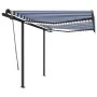 Toldo manual retráctil con LED azul y blanco 3,5x2,5 m de vidaXL, Toldos - Ref: Foro24-3070121, Precio: 510,33 €, Descuento: %
