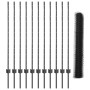 Set de Cerca de Jardín Set de 2 Gris Metal Grande Resistente by , fence posts - Ref: Foro24-3336864, Price: 93,71 €, Discount: %