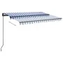 Toldo manual retráctil con LED azul y blanco 3,5x2,5 m de vidaXL, Toldos - Ref: Foro24-3070121, Precio: 510,33 €, Descuento: %