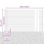 Set de Cerca de Jardín Set de 2 Gris Metal Grande Resistente by , fence posts - Ref: Foro24-3336864, Price: 93,71 €, Discount: %