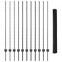 Postes de Cerca 22 pcs U-Channel Gris 140 cm Acero, Cerca Hexagonal Gris 1,4x25 m Acero by , fence posts - Ref: Foro24-333686...
