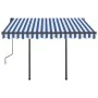 Toldo manual retráctil con LED azul y blanco 3,5x2,5 m de vidaXL, Toldos - Ref: Foro24-3070121, Precio: 510,33 €, Descuento: %