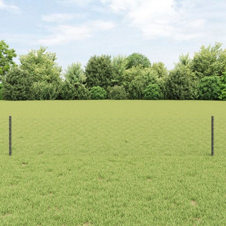 Postes de Cerca 11 pcs U-Channel Gris 40 cm Acero, Cerca Hexagonal Gris 0.4x50 m Acero by , fence posts - Ref: Foro24-3336880...