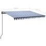 Toldo manual retráctil con LED azul y blanco 3,5x2,5 m de vidaXL, Toldos - Ref: Foro24-3070121, Precio: 510,33 €, Descuento: %