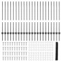 Postes de Cerca 22 pcs U-Channel Gris 100 cm Acero, Cerca Hexagonal Gris 1x50 m Acero by , fence posts - Ref: Foro24-3336895,...