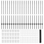 Postes de Cerca 22 pcs U-Channel Gris 120 cm Acero, Cerca Hexagonal Gris 1.2x50 m Acero by , fence posts - Ref: Foro24-333689...