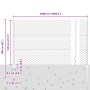 Posts para Cerca 22 pcs U-Channel Gris 120 cm Acero, Cerca Hexagonal Gris 1.2x50 m Acero by , fence posts - Ref: Foro24-33369...