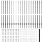 Posts de Cerca 22 pcs U-Channel Gris 140 cm Acero, Cerca Hexagonal Gris 1.4x50 m Acero by , fence posts - Ref: Foro24-3336902...