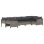 7-teiliges Gartenmöbel-Set und graue synthetische Rattankissen von vidaXL, Gartensets - Ref: Foro24-3187302, Preis: 536,74 €,...