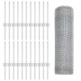 Postes de Valla 11 pcs U-Channel 40 cm Acero Galvanizado, Valla Hexagonal 0.4x50 m Acero Galvanizado by , fence posts - Ref: ...