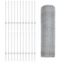 VidaXL postes de cerca 11 pcs U-Channel 80 cm Acero Galvanizado, VidaXL Cerca Hexagonal 0,8x50 m Acero Galvanizado by , fence...