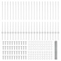 Postes de Cerca 22 pcs U-Channel 100 cm Acero Galvanizado, Cerca Hexagonal 1x50 m Acero Galvanizado by , fence posts - Ref: F...
