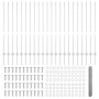 Postes de Cerca 22 pcs U-Channel 120 cm Acero Galvanizado, Cerca Hexagonal 1.2x50 m Acero Galvanizado by , fence posts - Ref:...