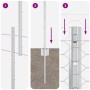 Posts de Cerca 22 pcs U-Channel 100 cm Acero Galvanizado, Cerca Hexagonal 1x100 m Acero Galvanizado by , fence posts - Ref: F...