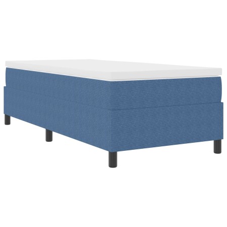 Cama de resortes Azul 80x200 cm Tela de corduroy by , Beds and slatted bases - Ref: Foro24-3337380, Price: 95,21 €, Discount: %