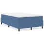 Cama Box Spring Azul Doble Pequeña Tela de Pana by , Beds and slatted bases - Ref: Foro24-3337400, Price: 123,15 €, Discount: %