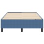 Cama Box Spring Azul Doble Pequeña Tela de Pana by , Beds and slatted bases - Ref: Foro24-3337400, Price: 123,15 €, Discount: %