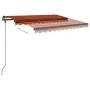 Manuell ausfahrbare Markise mit orangefarbener und brauner LED 3x2,5 m von vidaXL, Markisen - Ref: Foro24-3070105, Preis: 362...