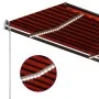 Manuell ausfahrbare Markise mit orangefarbener und brauner LED 3x2,5 m von vidaXL, Markisen - Ref: Foro24-3070105, Preis: 362...