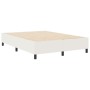 Cama con somier Crema 160x200 cm de tela de canalón by , Beds and slatted bases - Ref: Foro24-3337419, Price: 137,21 €, Disco...