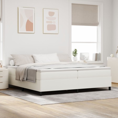 Cama de muelles Crema 200x200 cm Tela pana de , Camas y somieres - Ref: Foro24-3337429, Precio: 152,51 €, Descuento: %