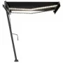 Manual retractable awning with anthracite LED 300x250 cm by vidaXL, Awnings - Ref: Foro24-3069704, Price: 380,65 €, Discount: %