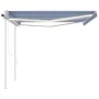 Automatische Markise LED-Windsensor blau und weiß 4,5x3,5 m von vidaXL, Markisen - Ref: Foro24-3070051, Preis: 789,56 €, Raba...