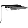 Manual retractable awning with anthracite LED 300x250 cm by vidaXL, Awnings - Ref: Foro24-3069704, Price: 380,65 €, Discount: %