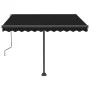 Manual retractable awning with anthracite LED 300x250 cm by vidaXL, Awnings - Ref: Foro24-3069704, Price: 380,65 €, Discount: %
