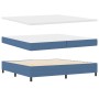 Cama con Somier de Azul 200x200 cm Tela de Pana de , Camas y somieres - Ref: Foro24-3337485, Precio: 528,09 €, Descuento: %