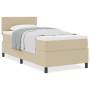 Cama con Box Spring con Colchón Beige 90x200 cm Tela de Corduroy by , Beds and slatted bases - Ref: Foro24-3337498, Price: 34...