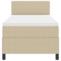 Cama con Box Spring con Colchón Beige 90x200 cm Tela de Corduroy by , Beds and slatted bases - Ref: Foro24-3337498, Price: 34...