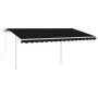 Automatic awning LED wind sensor anthracite gray 4.5x3 m by vidaXL, Awnings - Ref: Foro24-3069974, Price: 681,77 €, Discount: %