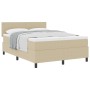 Cama con Somier con Colchón Verde Claro Gris 140x200 cm Tela de Terciopelo by , Beds and slatted bases - Ref: Foro24-3337518,...