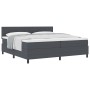 Cama Box Spring con Colchón Gris Oscuro 200x200 cm Tela de Corduroy de , Camas y somieres - Ref: Foro24-3337528, Precio: 612,...