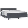 Cama Box Spring con Colchón Gris Oscuro 200x200 cm Tela de Corduroy de , Camas y somieres - Ref: Foro24-3337528, Precio: 612,...