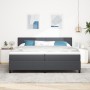 Cama Box Spring con Colchón Gris Oscuro 200x200 cm Tela de Corduroy de , Camas y somieres - Ref: Foro24-3337528, Precio: 612,...
