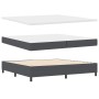 Cama Box Spring con Colchón Gris Oscuro 200x200 cm Tela de Corduroy de , Camas y somieres - Ref: Foro24-3337528, Precio: 612,...