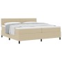 Cama con Base con Colchón Verde Claro Gris 200x200 cm Tela de Terciopelo von , Betten und Lattenroste - Ref: Foro24-3337530, ...