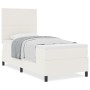 Cama con Base de Resortes y Colchón Color Crema 90x200 cm Tela de Corduroy by , Beds and slatted bases - Ref: Foro24-3337541,...