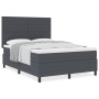 Cama con Somier y Colchón Gris Oscuro 140x200 cm Tela de Terciopelo von , Betten und Lattenroste - Ref: Foro24-3337560, Preis...