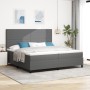 Cama con Somier con Colchón Gris Claro 200x200 cm Tela de Pana von , Betten und Lattenroste - Ref: Foro24-3337571, Preis: 662...