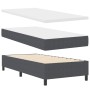 Cama con Base de Resortes con Colchón & Luz LED Gris Oscuro 90x200 cm Tela de Pana by , Beds and slatted bases - Ref: Foro24-...
