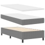 Cama Box Spring con Colchón & LED Gris Claro 100x200 cm Tela de Pana de , Camas y somieres - Ref: Foro24-3337587, Precio: 316...
