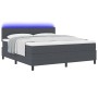 Cama con somier con colchón y luz LED gris oscuro tela de corduroy von , Betten und Lattenroste - Ref: Foro24-3337612, Preis:...